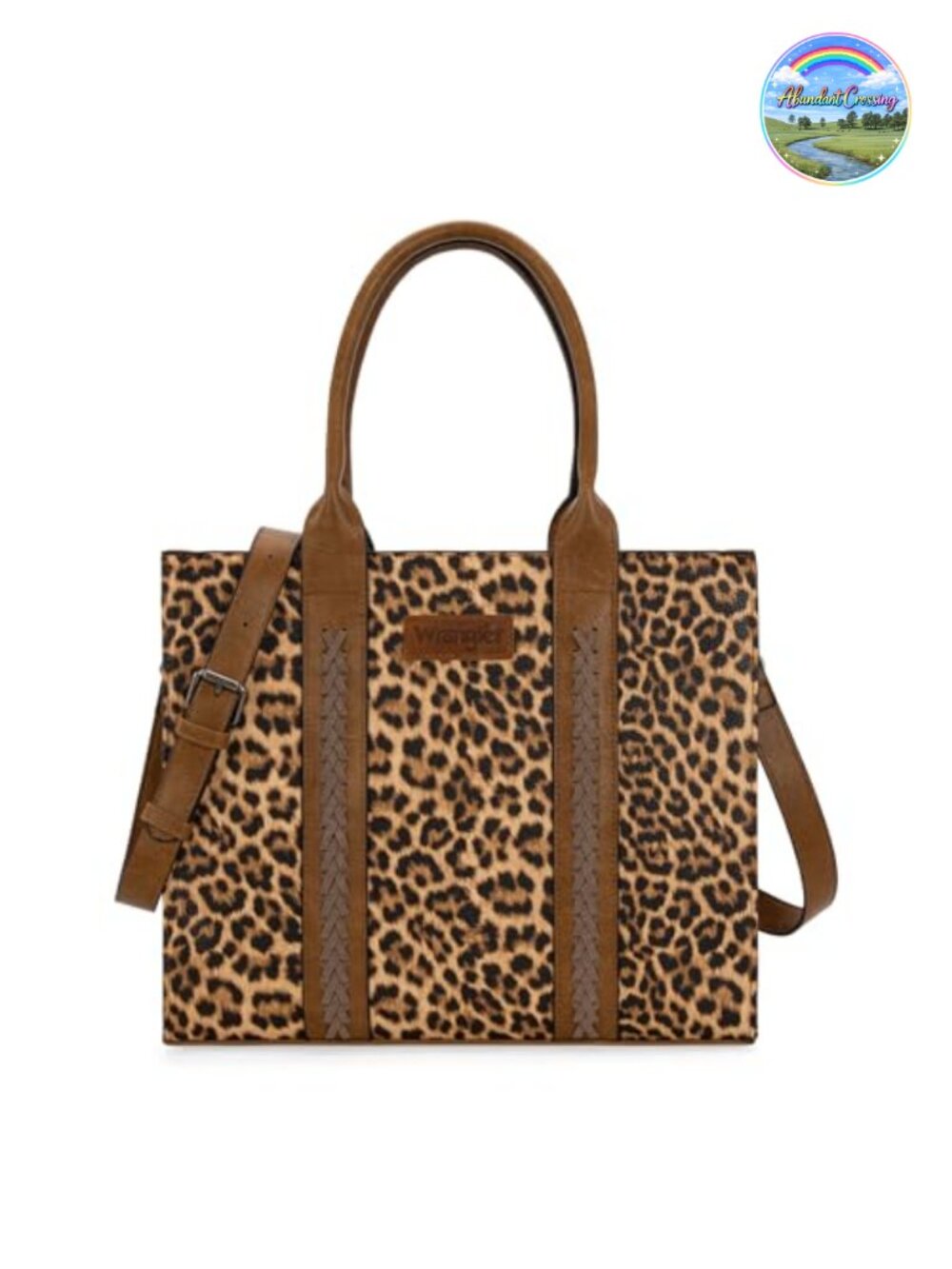 Faux Leather Wrangler Tote Satchel Handbag w/ Strap Large Laptop Purse